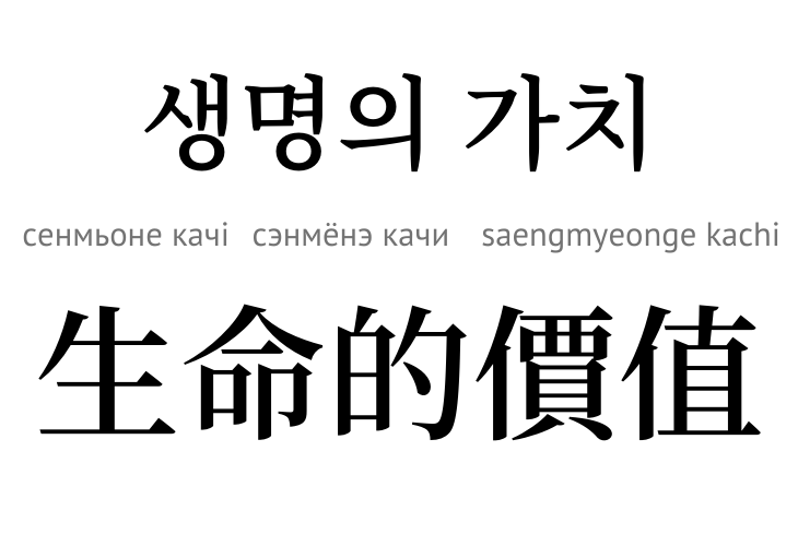 Цінність життя (ієрогліф)